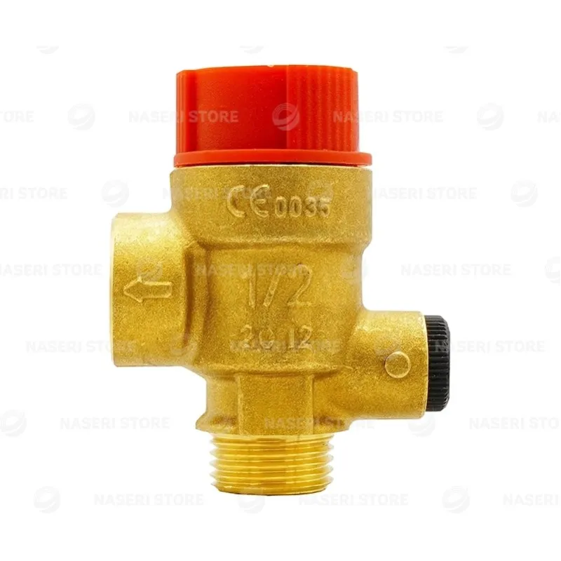 بررسی و خرید شیر اطمینان برنجی سه راهی آریستون - فروشگاه ناصری